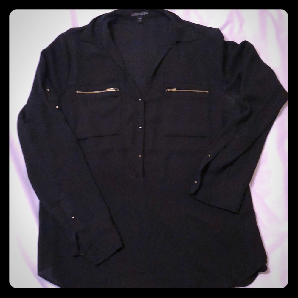 Express Portofino black with gold  sz medium
